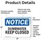 Signmission Dumbwaiter Keep Closed, 7 in W x Rectangle, Vinyl Decal OS-2PACK-NS-D-57-L-11596 - alternate 3